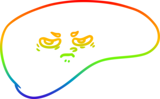 arco iris gradiente línea dibujo dibujos animados hígado png