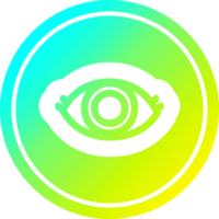 staring eye circular in cold gradient spectrum png