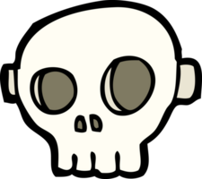 máscara de calavera espeluznante de dibujos animados png