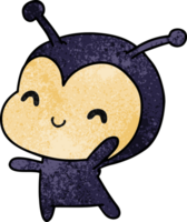 getextureerde cartoon kawaii van een schattig lieveheersbeestje png