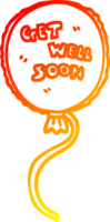 desenho de desenho de linha de gradiente quente fica bem logo balão png