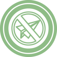 paper plane ban circular icon png