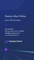 Technology Business Card Vertical template