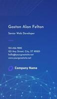 Technology Business Card Vertical template