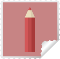 red coloring pencil graphic png illustration square sticker stamp