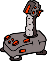 hand dragen klotter stil tecknad serie joystick png