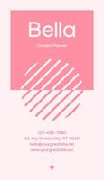 Content Planner Pink Business Card template