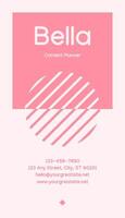 Content Planner Pink Business Card template