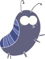 funny flat color style cartoon beetle png