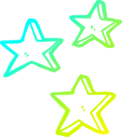 cold gradient line drawing cartoon stars png