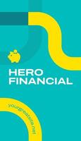 Financial Business Card Vertical template