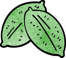 hoja de garabato de dibujos animados png