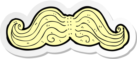 sticker of a cartoon mustache png