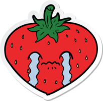 autocollant d'une fraise de dessin animé png