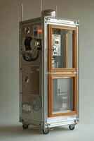 AI generated The electric cabinet is on the street photo