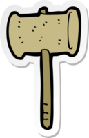 sticker of a cartoon gavel png