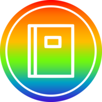 note book circular in rainbow spectrum png