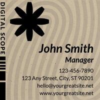 Digital Marketing Square Business Card template