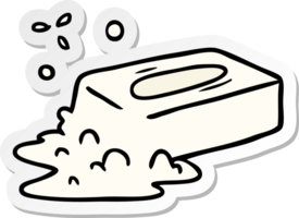 sticker cartoon doodle of a bubbled soap png