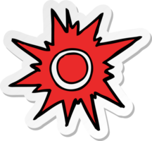 sticker van een tekenfilm Duwen knop png