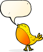 oiseau chanteur de dessin animé avec bulle de dialogue png