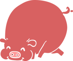 cartoon doodle fat pig png