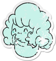 afligido pegatina dibujos animados ilustración kawaii linda fantasma sirena png