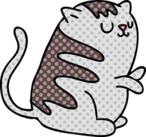 comic book style quirky cartoon cat png