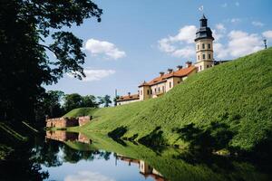 Summer Nesvizh Castle in the city of Nesvizh.Belarus photo