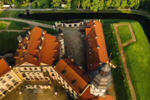 Summer Nesvizh Castle in the city of Nesvizh.Belarus photo