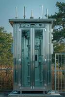 AI generated The electric cabinet is on the street photo