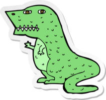 sticker of a cartoon dinosaur png