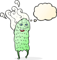 cartoon monster with thought bubble png