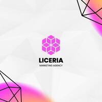 modern pink orange marketing agency business card template
