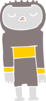 robot de dessin animé de style plat couleur png