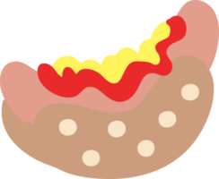 hotdog with ketchup and mustard png