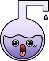 gradient shaded cartoon of a science experiment png