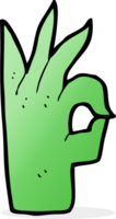 cartoon okay hand gesture png