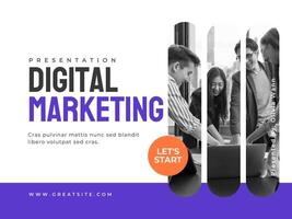 Purple Minimalist Digital Marketing Presentation template