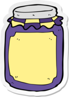 sticker of a cartoon jar of jam png