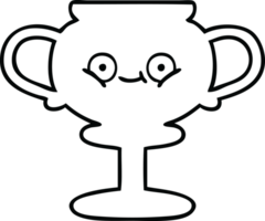 line drawing cartoon of a trophy png
