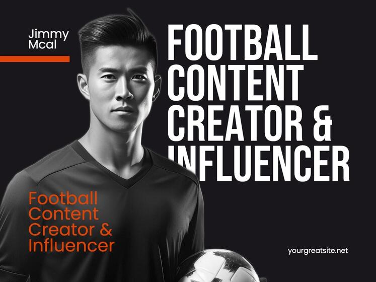 Football Content Creator and Influencer Presentation Template