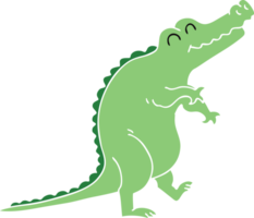 main tiré excentrique dessin animé crocodile png