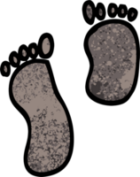 grunge textured illustration cartoon foot prints png