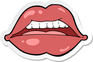 sticker of a cartoon sexy lips symbol png