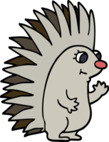 cartoon doodle spiky hedgehog png