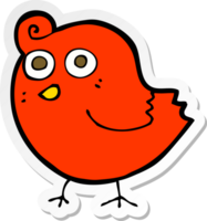 pegatina de un divertido pájaro de dibujos animados png