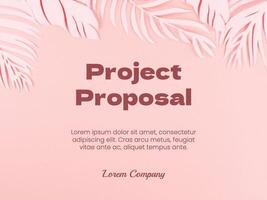 Pink Floral Business Proposal Presentation template