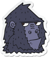 sticker of a cartoon gorilla png