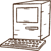 Desktop-Computer-Kohlezeichnung png